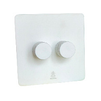 Дизайнерский выключатель диммер Vega Белый лед, BVW2D Bonze