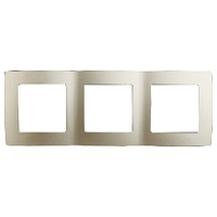 Дизайнерская рамка 3 местная, шампань, Б0014764 Эра, серия 12