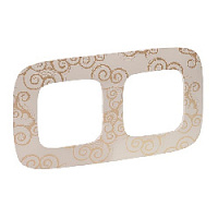 Дизайнерская рамка 2 местная, нарцисс золото, 754352 Legrand, серия Valena Allure