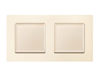 Дизайнерская рамка из термопластика 2 местная, бежевый матовый, AF220332 Ambrella Volt