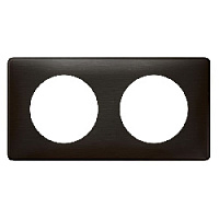 Дизайнерская рамка 2 местная, карбон, 068982 Legrand, серия Celiane