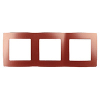 Дизайнерская рамка 3 местная, охра, Б0019407 Эра, серия 12
