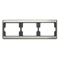 Дизайнерская рамка 3 местная, нержавеющая сталь, матовый, металл, 13740004 Berker, серия Arsys