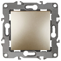 Дизайнерский выключатель, шампань, Б0018245 Эра, одноклавишный перекрестный, серия 12