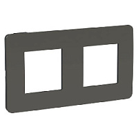 Дизайнерская рамка 2 местная, дымчато-серый/антрацит, NU280422 Schneider Electric, серия Unica Studio