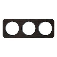 Дизайнерская рамка 3 местная, дуб/полярная белизна, дерево, 10132359 Berker, серия R.1