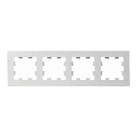 Дизайнерская рамка 4 местная, мрамор крем роял, камень, ATN343104 Schneider Electric, серия Atlas Design Nature