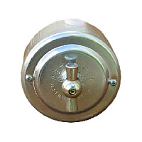 Ретро выключатель сталь, 306ST Petrucci одноклавишный проходной