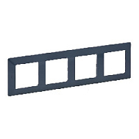 Дизайнерская рамка 4 местная, лазурь, 754094 Legrand, серия Valena Life