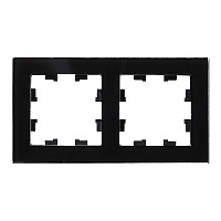 Дизайнерская рамка 2 местная, черный, стекло, ATN321002 Schneider Electric, серия Atlas Design Nature