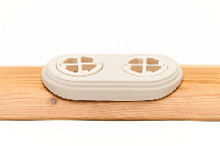 Подложка на бревно 2 местная, овал, белый, ПКБ2.0.2.1.02 Interior Electric