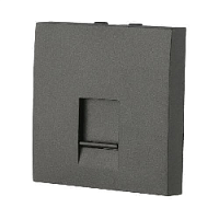 Накладка для розетки телефонной, компьютерной RJ, черный бархат, 853208-1 LK Studio, серия LK45