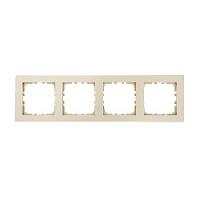 Дизайнерская рамка 4 местная, бежевый матовый, 844402-1 LK Studio, серия LK80 Flat