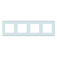 Дизайнерская рамка 4 местная, мятный, 673965 Legrand, серия Inspiria