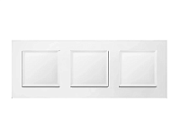 Дизайнерская рамка из термопластика 3 местная, белый матовый, AF220123 Ambrella Volt