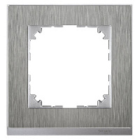 Дизайнерская рамка 1 местная, нержавеющая сталь/алюминий, MTN4010-3646 Schneider Electric, серия Merten System M-Pure Decor