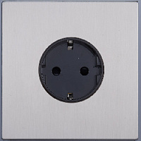 Дизайнерская розетка с заземлением, никель, SJAN55A5A10, Salvador