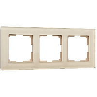 Дизайнерская рамка 3 местная, шампань, стекло, W0031111 Werkel