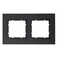 Дизайнерская рамка 2 местная, антрацитовый, матовый, 10126626 Berker, серия B.7