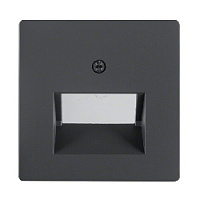 Центральная панель двойной розетки UAE, антрацитовый, бархатный лак, 14096086 Berker, серии Q.1/Q.3/Q.7