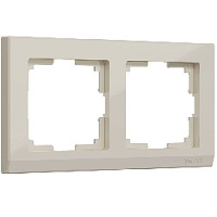 Дизайнерская рамка 2 местная, слоновая кость, поликарбонат, W0021803 Werkel