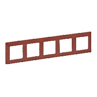 Дизайнерская рамка 5 местная, терракота, 754075 Legrand, серия Valena Life