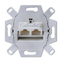 Механизм двойной компьютерной розетки RJ-45, экран., кат. 6, EPUAE8-8UPOK6 Jung