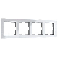 Дизайнерская рамка 4 местная, белый, акрил, W0042701 Werkel