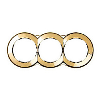 Дизайнерская рамка 3 местная, золото, 88630-36 Simon, серия 88