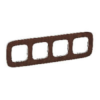 Дизайнерская рамка 4 местная, кожа, 754454 Legrand, серия Valena Allure