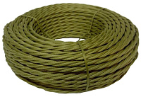 Ретро кабель витой электрический (50м), 2*0.75, хакки, серия Twist, Interior Electric