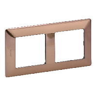Дизайнерская рамка 2 местная, медь, 754162 Legrand, серия Valena Life