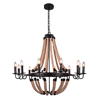 Люстра подвесная Marsiglia в стиле лофт, коричневый, A8956LM-12BK Arte Lamp