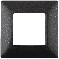 Дизайнерская рамка 1 местная, антрацит, Б0034385 Эра, серия Elegance