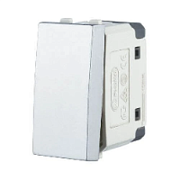 Дизайнерский выключатель малый, серебристый металлик, 850103-1 LK Studio, одноклавишный, серия LK45