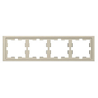 Дизайнерская рамка 4 местная, сахара, MTN4040-6533 Schneider Electric, серия Merten D-Life