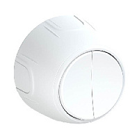 Дизайнерский выключатель, белый, 7700851 OneKeyElectro, двухклавишный, серия Rotondo