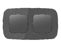 Дизайнерская рамка из оргстекла 2 местная, антрацит серый, OF320652 Ambrella Volt