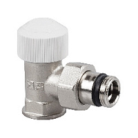 Дизайнерский клапан угловой для радиаторов, терморегулирующий, Italia 1/2" никель 0251-1500N000 S.R.Rubinetterie