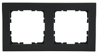 Дизайнерская рамка 2 местная, матовый черный, 81002SCPB Wedder, серия R1