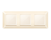 Дизайнерская рамка из термопластика 3 местная, бежевый глянец, AF110303 Ambrella Volt