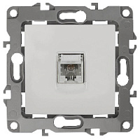 Дизайнерская розетка телефонная RJ-11, белый, Б0014711 Эра, серия 12
