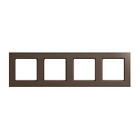 Дизайнерская рамка 4 местная, мокко, AC584MO Jung, серия A Creation