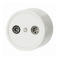 Розетка R/TV-Sat проходная, слоновая кость, B1-304-211 BIRONI