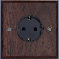 Дизайнерская розетка с заземлением, коричневый,  Salvador