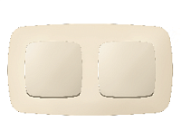 Дизайнерская рамка из термопластика 2 местная, бежевый матовый, OF140332 Ambrella Volt