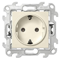 Дизайнерская розетка Push&Go с заземлением, слоновая кость, 2420434-031 Simon, серия 24 Harmonie