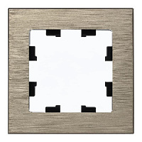 Дизайнерская рамка 1 местная, латунь, металл, ATN312201 Schneider Electric, серия Atlas Design Nature