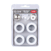 Универсальный монтажный комплект 3/4" (без кронштейнов) белый Rifar