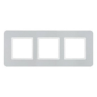 Дизайнерская рамка 3 местная, алюминиевый, 10136184 Berker, серия Q.7